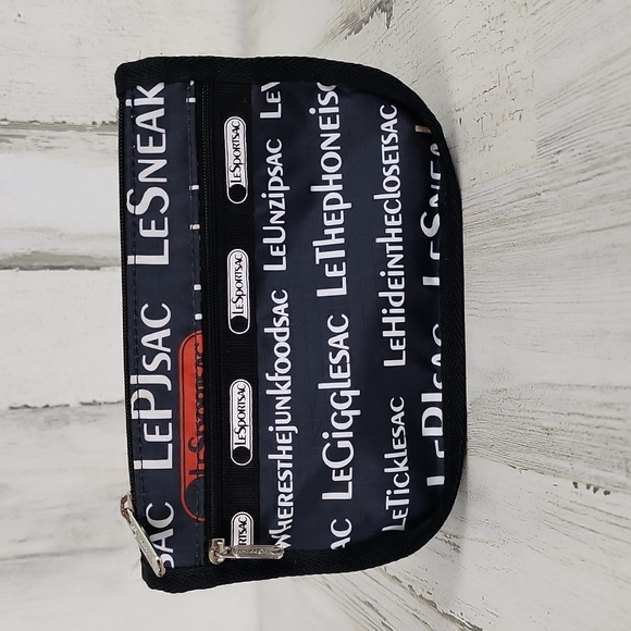 Lesportsac Bags Lesportsac Black White Red 2 Zipper Small Bag Purse